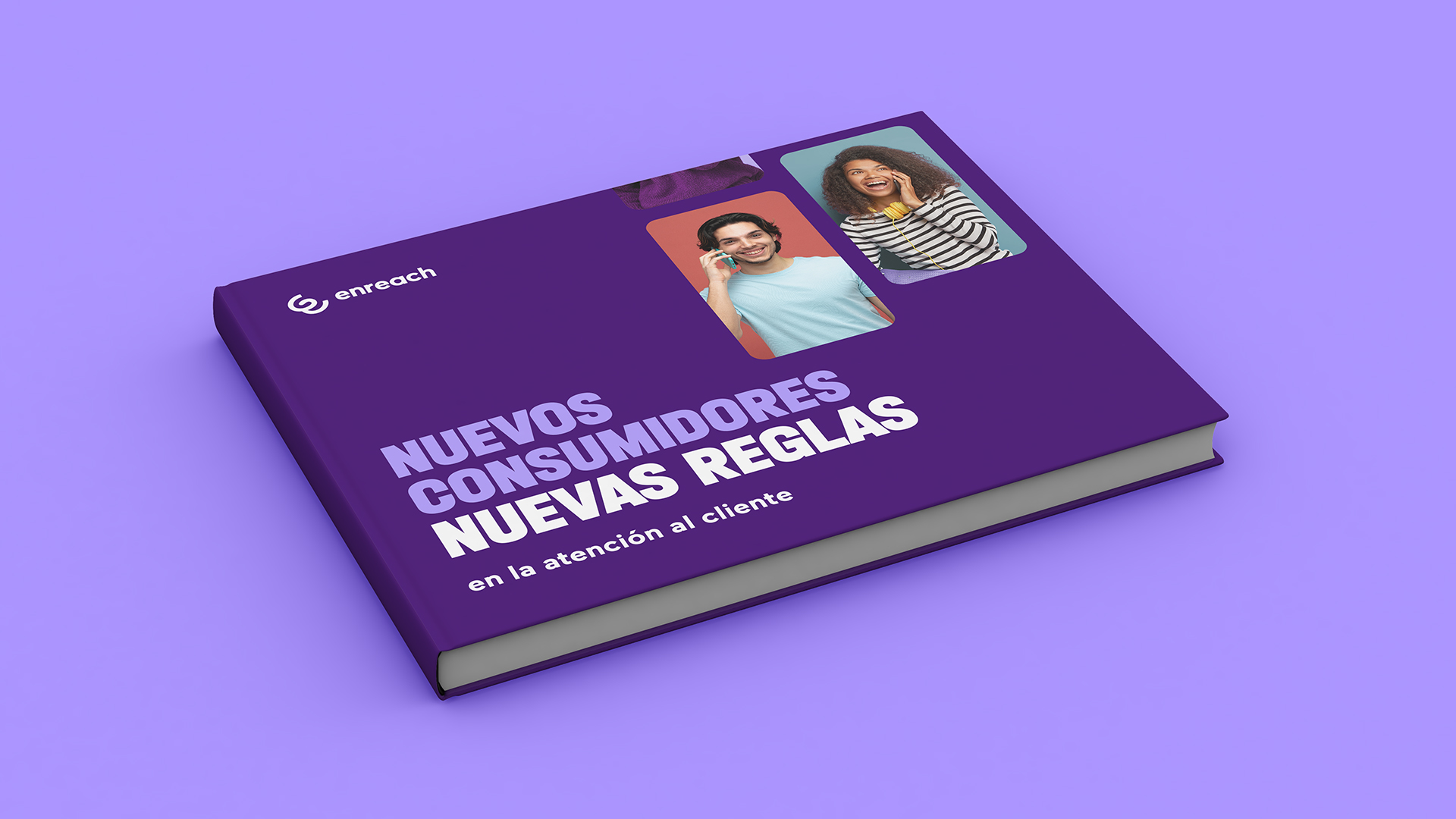 Mock-up del whitepaper "Nuevos consumidores, nuevas reglas en atención al cliente" de Enreach